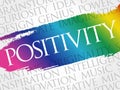 Positivity word cloud collage Royalty Free Stock Photo
