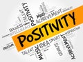 Positivity word cloud collage Royalty Free Stock Photo