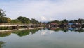 Poso river in tentena city Royalty Free Stock Photo