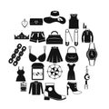 Possessions icons set, simple style
