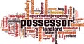 Possessor word cloud Royalty Free Stock Photo