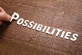 Possibilities Wood Word Royalty Free Stock Photo