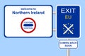 Possible frontier between Republic of Ireland and Northern Ireland because of the UK Brexit controversy of the European Union.