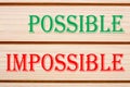 Possible and Impossible Royalty Free Stock Photo