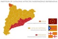 Possible Map and Flags of Catalonia after the Referendum