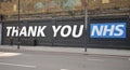 Shoreditch street artists graffiti thanking National Health System workers in the United Kingdom Royalty Free Stock Photo