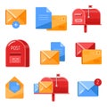 Mail box vector post mailbox postal mailing letterbox illustration