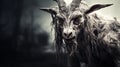 Post-apocalyptic Goat: A Dark And Eerie Halloween Creature Royalty Free Stock Photo