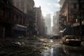 Post apocalyptic New York street. Generate Ai