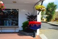 Post Boxes on Sidewalk in Takaka town New Zealand Royalty Free Stock Photo