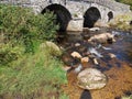 Post Bridge in Summer Sunshine over the East Dart River