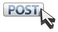 Post button and arrow cursor illustration Royalty Free Stock Photo