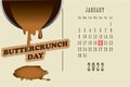 Post card Buttercrunch Day Royalty Free Stock Photo