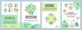 Post conflict recovery green brochure template Royalty Free Stock Photo