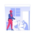 Post-construction cleanup isolated concept vector illustration.