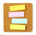 Post-it on cork board