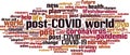 Post-COVID world word cloud