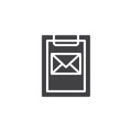 Post delivery form vector icon Royalty Free Stock Photo