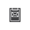 Post delivery form vector icon