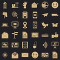 Post dispatch icons set, simple style