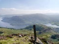 Post on Heron Pike above Glenridding, Lake District