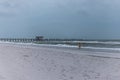 Post Hurricane Idalia from Naples Beach Royalty Free Stock Photo