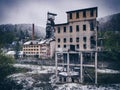 Post industrial abandoned mining facility in Anina, Romania. Royalty Free Stock Photo