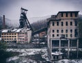 Post industrial landscape of the abandoned mining facility in An