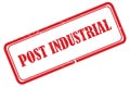 post industrial stamp on white Royalty Free Stock Photo