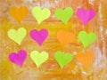 Post its love Royalty Free Stock Photo