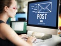 Post Mail Correspondence Online Message Communication Concept Royalty Free Stock Photo