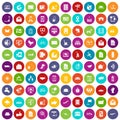 100 post and mail icons set color