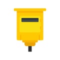 Post mailbox icon flat isolated vector Royalty Free Stock Photo
