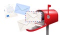 Post Mailbox Letters Composition Royalty Free Stock Photo