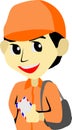 Post Man Cartoon Occupation Vector