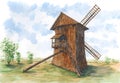 Post mill earliest type of European windmill