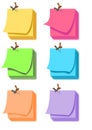 Post it note color set Royalty Free Stock Photo