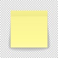 Post note paper sheet or sticky sticker with shadow isolated on Royalty Free Stock Photo