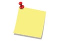 POST IT NOTE AND PIN Royalty Free Stock Photo