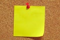 Post-It Note and Push Pin Royalty Free Stock Photo