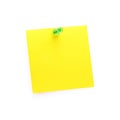 Post-It Note with Push Pin Royalty Free Stock Photo