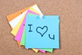 Post it note on wood collage Royalty Free Stock Photo