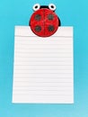 post it notes ,notes ,blue background Royalty Free Stock Photo
