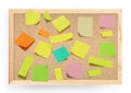 Post it notes on Cork board Royalty Free Stock Photo