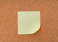 Post it notes on cork board . Royalty Free Stock Photo
