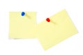 Post-it notes and pins Royalty Free Stock Photo