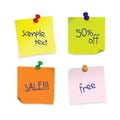 Post-it notes set with place for your text Royalty Free Stock Photo