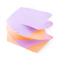 Post-it notes twisted spiral on white background Royalty Free Stock Photo