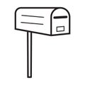 Post office box icon vector Royalty Free Stock Photo
