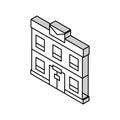 post office building isometric icon vector illustration Royalty Free Stock Photo